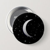 銀三日月 – 星空の背景 缶バッジ (正面&裏面)