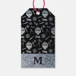 銀亜鉛スチームパンクバルーズモノグラム ギフトタグ