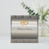 銀人気があるのエレガント結婚式招待状 招待状 (スタンド正面)