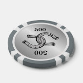 銀人気があるの恵まれた蹄鉄 ポーカーチップ (シングル)