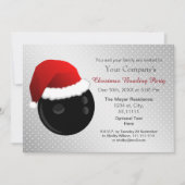 銀企業の休日ボーリングパーティー招待状 招待状 (正面)