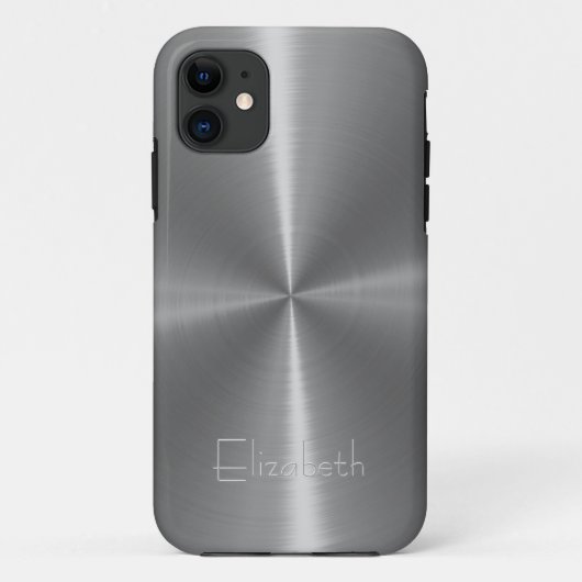 銀光沢スチールメタル Case-Mate iPhoneケース (裏面)