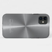 銀光沢スチールメタル Case-Mate iPhoneケース (裏面(横))