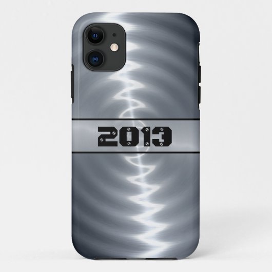 銀光沢ステンレス鋼メタル11 Case-Mate iPhoneケース (裏面)