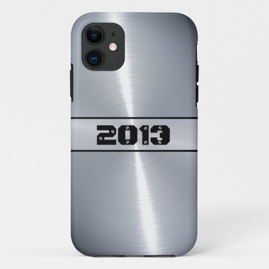 銀光沢ステンレス鋼10 Case-Mate iPhoneケース (裏面)