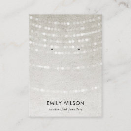 銀光素朴弦スタッドイヤリングディスプレイ 名刺