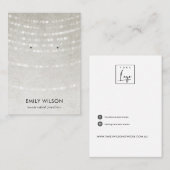 銀光素朴弦スタッドイヤリングディスプレイ 名刺 (正面/裏面)