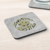 銀円形芝鉢写真ロゴ コースター (左側)