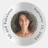 銀写真の素晴らしい誕生日 ラウンドシール (正面)