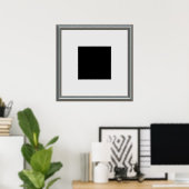 銀写真枠レイアウト ポスター (ホームオフィス)