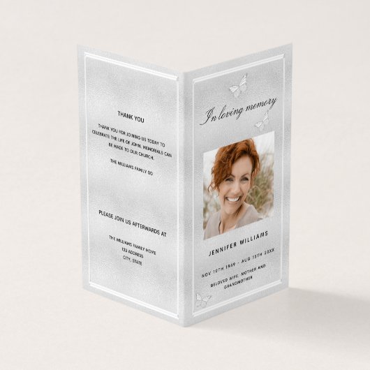 銀写真蝶の葬儀プログラム (外部)