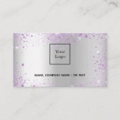 銀写真QRコードグリッターダストメス 名刺 (正面)