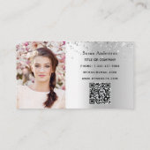 銀写真QRコード美しいサロン 名刺 (裏面)