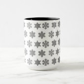 銀凍ってい結晶霜の降りた融雪マグカップ マグカップ (中央)