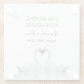 銀創立25周年ホワイトスワンは銀を愛している ガラスコースター (裏面)