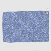 銀効果を持つ青い素朴な質感 ゴルフタオル (横)