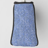 銀効果を持つ青い素朴な質感 ゴルフヘッドカバー (回転90)