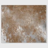 銀動揺して茶色マルーンラストラップ ラッピングペーパー (フラット)