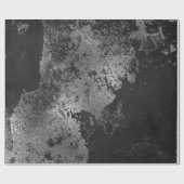 銀動揺して黒黒鉛グレーグランジーラップ ラッピングペーパー (フラット)