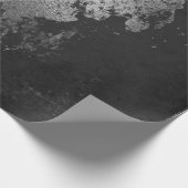 銀動揺して黒黒鉛グレーグランジーラップ ラッピングペーパー (角)