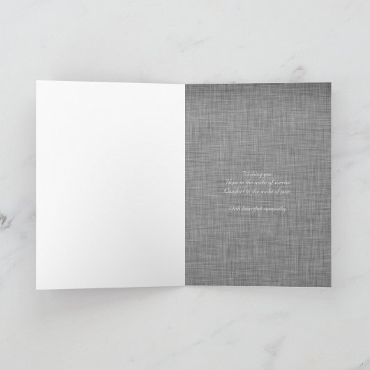 銀十字弔慰悔やみや弔慰葬 カード (内部)