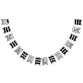 銀卒業モダンパーティーおめでとう バンティングフラッグ (全)