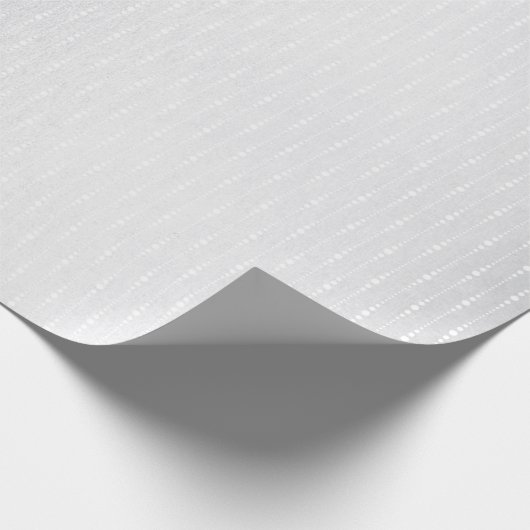 銀単色グレー繊細な滴ストライプ粒 ラッピングペーパー (角)