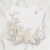 銀又は金箔ヴィンテージシャンデリアフローラ フェイバータグ (裏面)