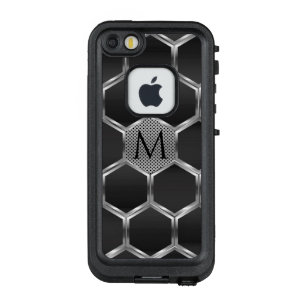 銀及び灰色の金属幾何学模様3 LifeProof FRÄ’ iPhone SE/5/5sケース