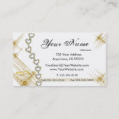 銀及び金ゴールドのジュエリーの名刺 名刺 (裏面)