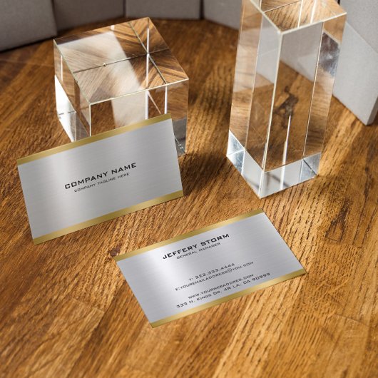 銀及び金ゴールドメタリック感 名刺
