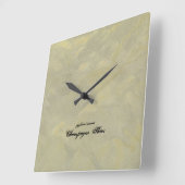 銀及び金ゴールド金属貼付剤 スクエア壁時計 (傾斜)