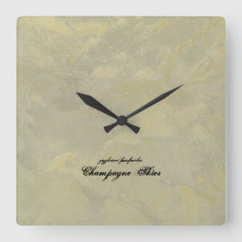 銀及び金ゴールド金属貼付剤 スクエア壁時計