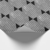 銀及び黒色金属模様包み紙 ラッピングペーパー (角)