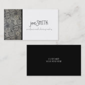 銀及び黒 名刺 (正面/裏面)