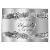 銀名優雅な誕生日パーティー ラージペーパーバッグ (裏面)