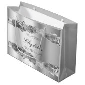 銀名優雅な誕生日パーティー ラージペーパーバッグ (正面アングル)