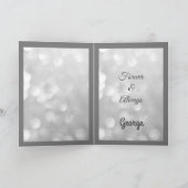 銀周年妻グリーティングカード。 カード (内部)