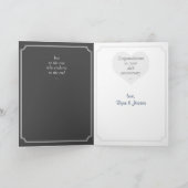 銀周年折り返しグリーティングカード カード (内部)