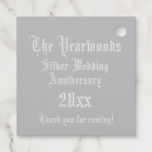 銀周年記念モノグラム照明付き文字Y フェイバータグ (裏面)