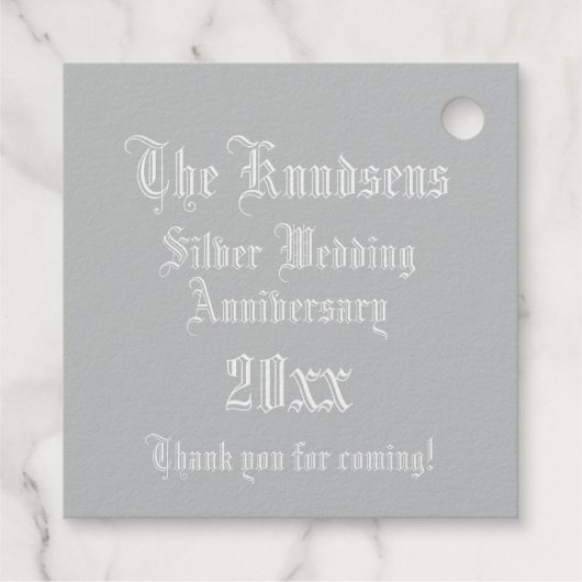 銀周年記念モノグラム照明文字K フェイバータグ (裏面)