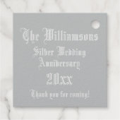 銀周年記念モノグラム照明文字W フェイバータグ (裏面)