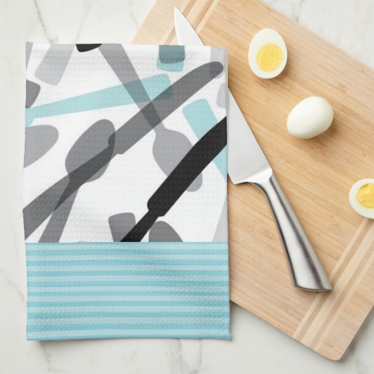 銀器マイクロファイバーキッチンタオル キッチンタオル (四つ折り)