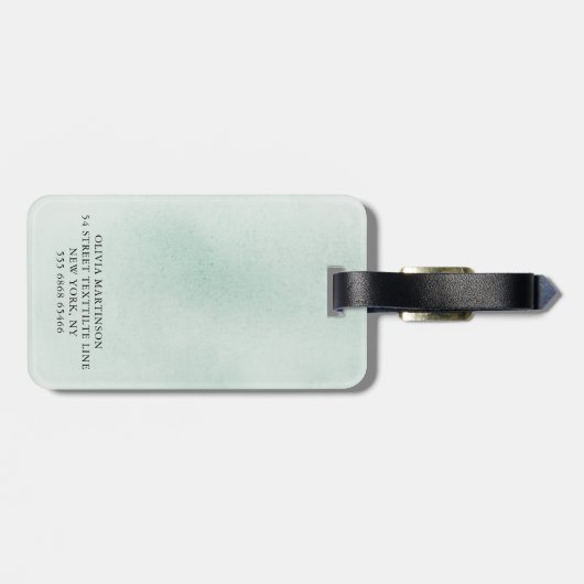 銀多肉植物グリーンモノグラムラゲージタグ ラゲッジタグ (裏面横)