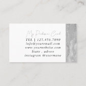 銀大理石ピンクダイヤモンドコーチ名刺 名刺 (裏面)