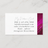 銀大理石ピンクダイヤモンドコーチ名刺 名刺 (裏面)