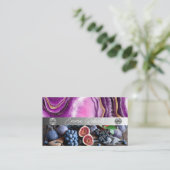 銀大理石ピンクダイヤモンドコーチ名刺 名刺 (スタンド正面)