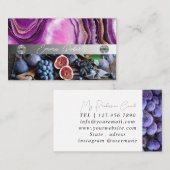 銀大理石ピンクダイヤモンドコーチ名刺 名刺 (正面/裏面)