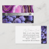 銀大理石ピンクダイヤモンドコーチ名刺 名刺 (正面/裏面)