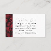 銀大理石ピンクダイヤモンドコーチ名刺 名刺 (裏面)